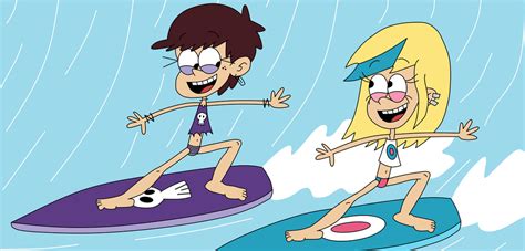The Loud House Luna Loud And Sam Sharp Surfing By Mcandcreations On Deviantart