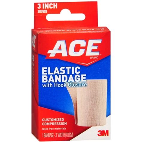Ace Elastic Bandage Velcro Closure 3 Inches 1 Each Pack Of 4