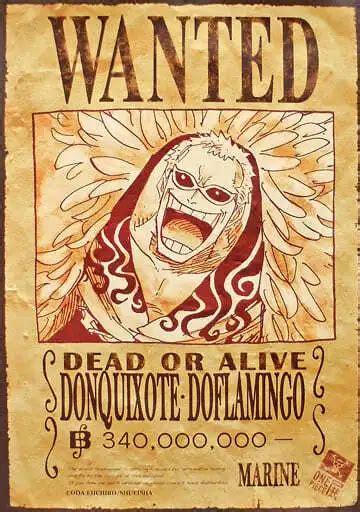 POSTER ANIMATION DON Quixote Doflamingo One Piece Wanted On2012 Osaka