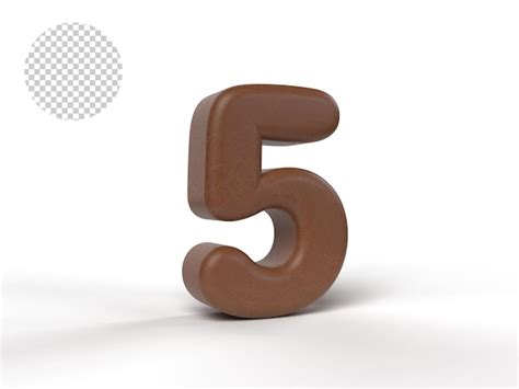 Premium Psd 3d Numbers With Brown Skin Texture