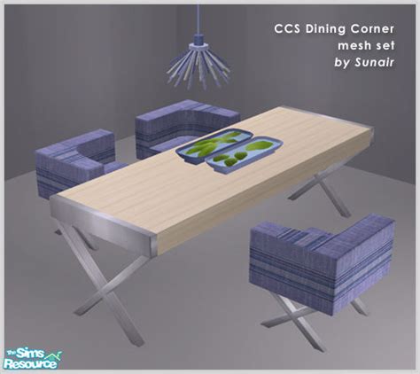The Sims Resource Ccs Dining Corner Mesh Set