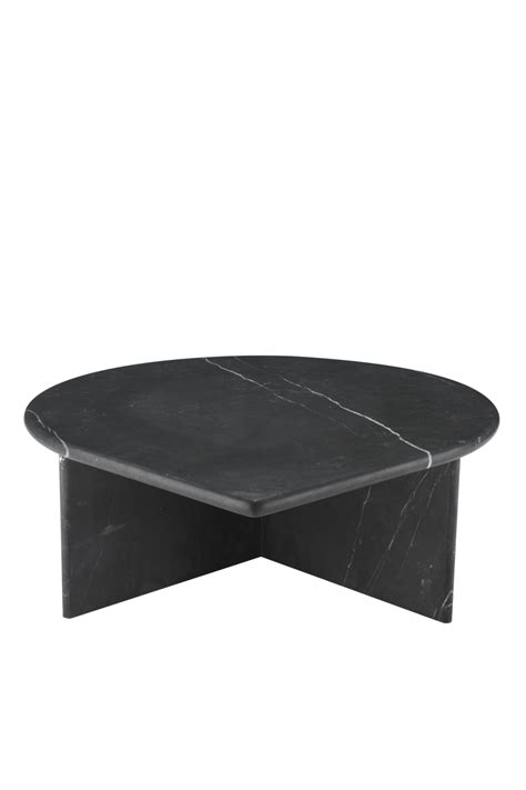 Black Marble Round Coffee Table Set Of 3 Eichholtz Naples Oroa