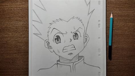 How To Draw Gon For Beginners Step By Step Hunter X Hunter Drawing