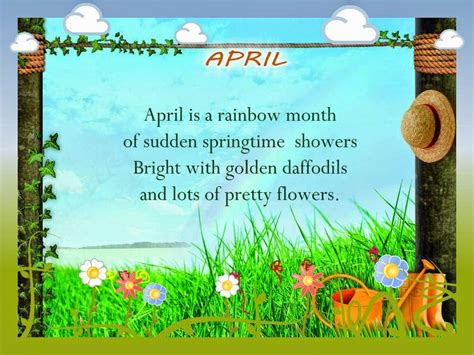English For Primary A Spring Poem April