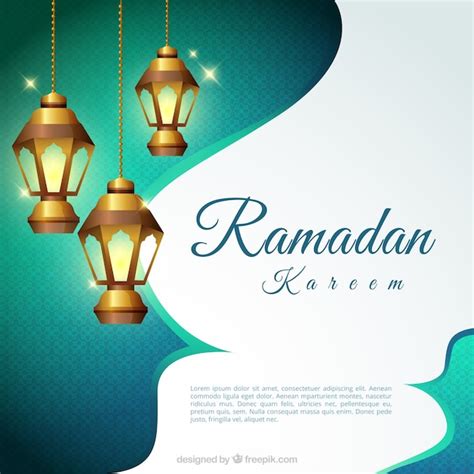 Background Of Ramadan Kareem With Lanterns Lit Vector Free Download