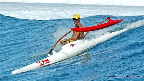 Surfing On A Tahitian Vaa Outriggers Outrigger Canoe Kayaking Canoe