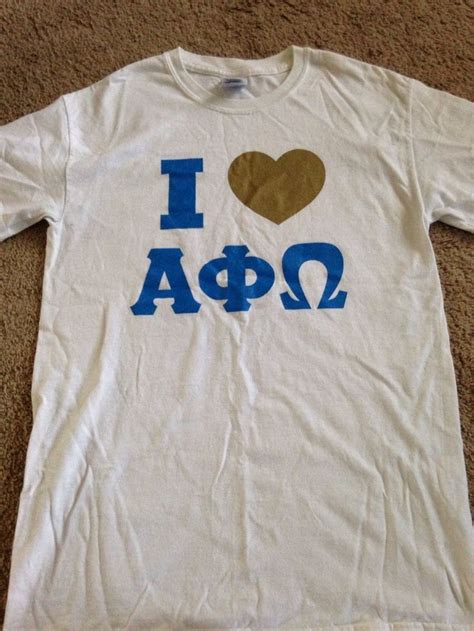 I Heartnalpha Phi Omega Screenprint Tshirt Size Small Ebay Alpha Phi Omega Letter Shirts T