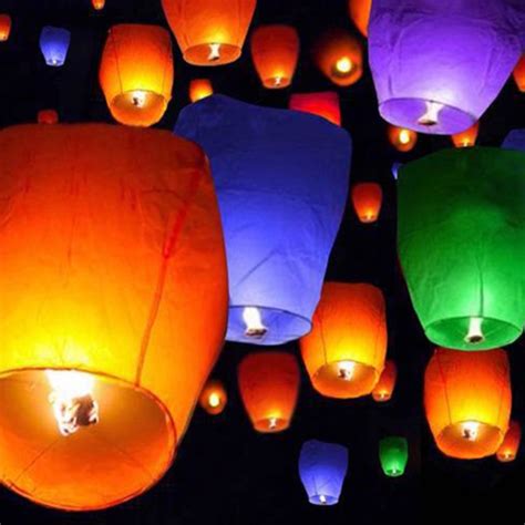 Coloured Sky Lanterns Chinese Sky Lantern Company