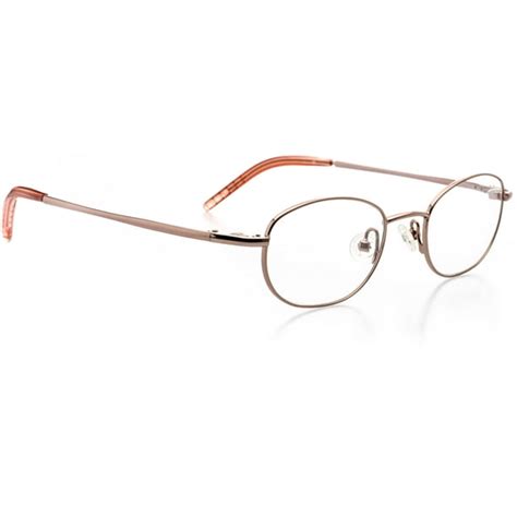 optical eyewear oval shape metal full rim frame prescription eyeglasses rx pink walmart