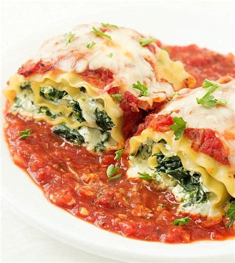 Spinach Lasagna Roll Ups Easy Vegetable Lasagna Recipes