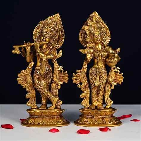 Buy This Brass Radha Krishna Idolstatue Height 125 Inch Devsabha