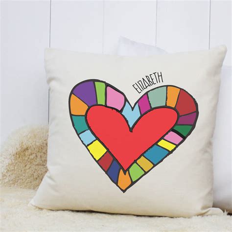 Personalised Hearts Cushion Case By A Piece Of