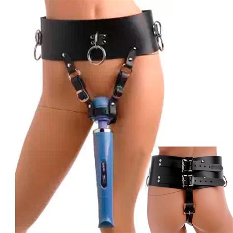 Leather Forced Orgasm Belt Bundle For Wand Restraint Kit Women S Dildo Chastity Pants Lingerie