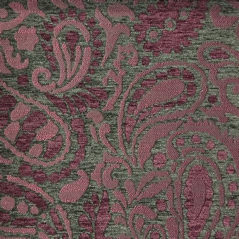 Sydney Modern Paisley Pattern Chenille Upholstery Fabric By The Yard