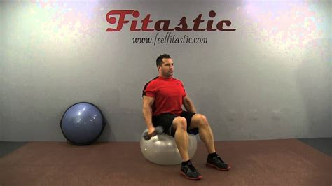 Swiss Ball Seated Dumbbell Front Shoulder Raise Youtube