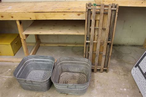 Vintage Wooden Wash Tub Stand Wtubs 2