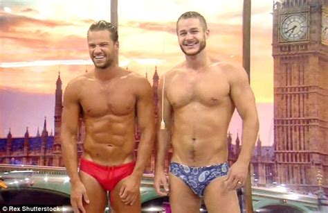 Celebrity Big Brother S James Hill And Austin Armacost Strip Down Daily Mail Online