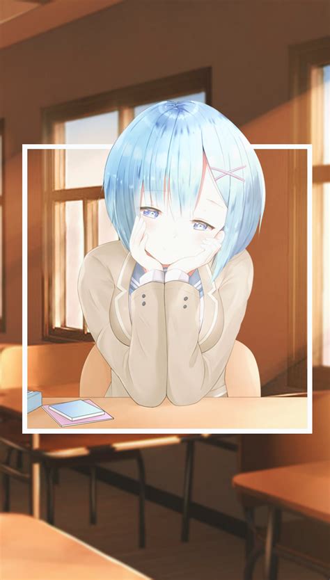 Online Crop Blue Haired Female Anime Character Anime Picture In Picture Anime Girls Rem