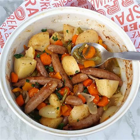 No Fuss Sausage And Vegetable Casserole With A Blast