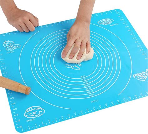 silicone baking mat for pastry rolling dough with measurements 19 7 x 15 7 bpa free non