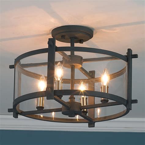 Clearly Modern Semi Flush Ceiling Light Kitchen Lighting Fixtures