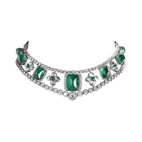 Romanov Emerald And Diamond Choker Necklace By Faberge Liked On
