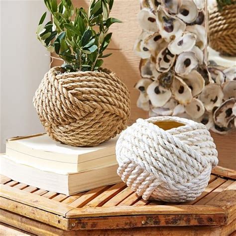 Knotted Rope Vase From Apollo Box Rope Crafts Diy Rope Crafts Diy