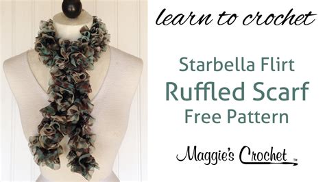 Starbella Flirt Ruffled Scarf Free Crochet Pattern Right Handed Youtube