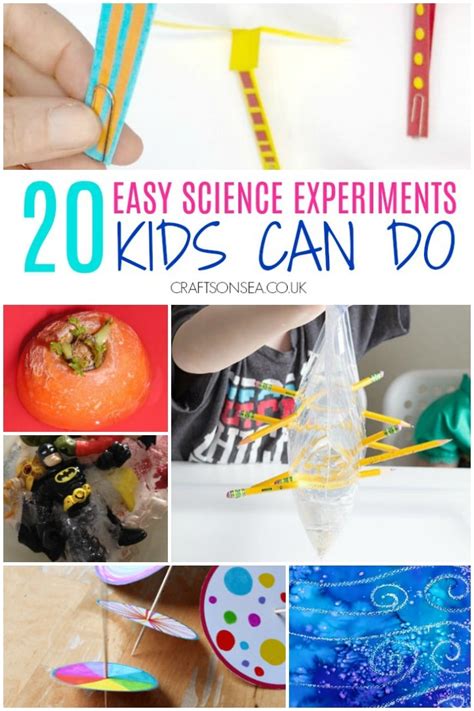 20 Easy Science Experiments For Kids Crafts On Sea