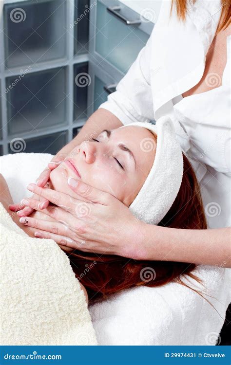 Woman Having Facial Beauty Treatment Stock Image Image Of Head Face
