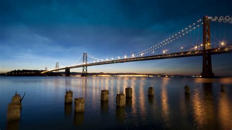 Free Download San Francisco Bay Bridge Sky Night California Wallpapers