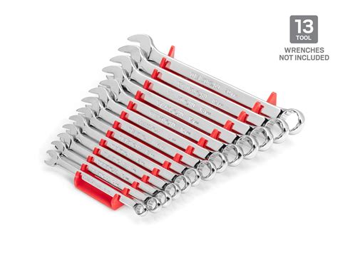 13 Tool Combination Wrench Organizer Rack Red Org29213 Tekton