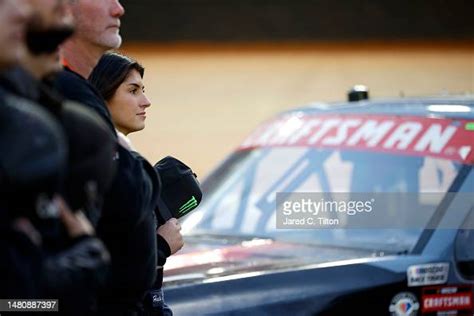 Hailie Deegan Driver Of The Ford Performance Ford And Crew Stand On