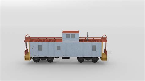 3d Caboose Railcar Turbosquid 1218243