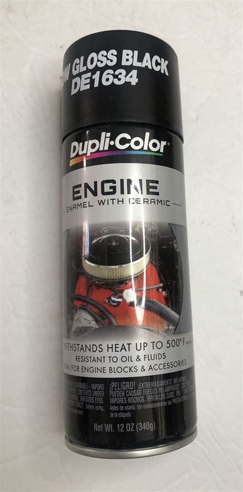 Dupli Color Engine Enamel Ceramic Spray Paint Can De1634 12oz Low