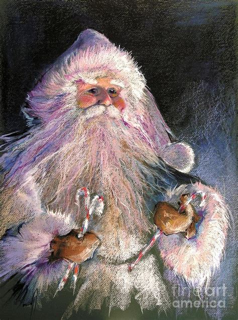 Santa Claus Sweet Treats At Fireside Painting By Shelley Schoenherr