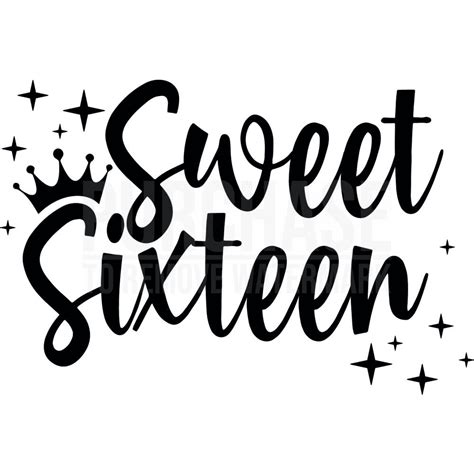 Sweet Sixteen Svg Sweet 16 Crown T Shirt Svg Cut Files For Cricut