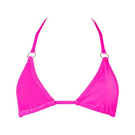 Sofia Slide Triangle Bikini Top Hot Pink Tiny Bikini