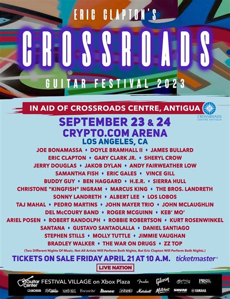 Vince Joins 2023 Eric Claptons Crossroads Guitar Festival Lineup
