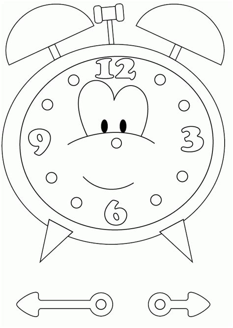 Clock Coloring Page Coloring Home