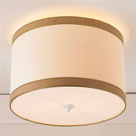 This Metallic Trimmed Drum Ceiling Light Will Dazzle Traditional Or