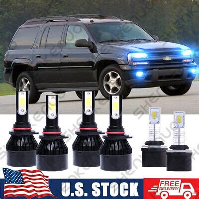 For Chevy Trailblazer 02 05 6x LED Headlight Hi Lo Beam Fog Light