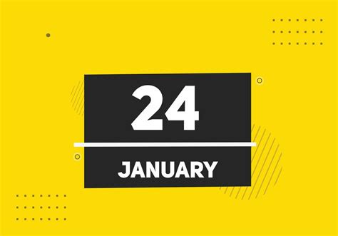 January 24 Calendar Reminder 24th January Daily Calendar Icon Template