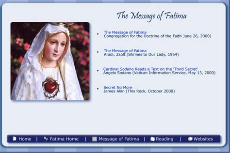 Our Lady Of Fatima Message Of Fatima