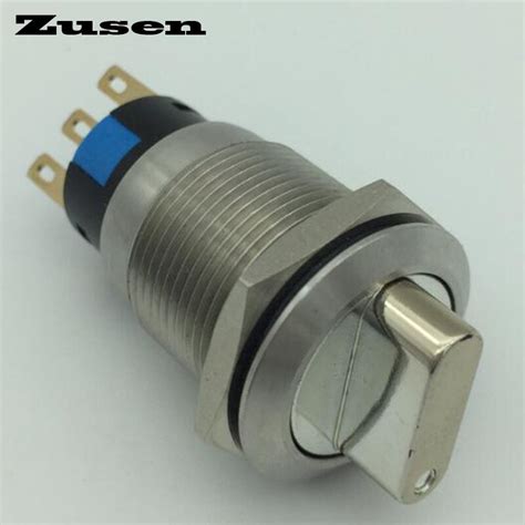 Zusen 19mm 1no1nc Metal Selector Switch 2 Position Lockswitchposition