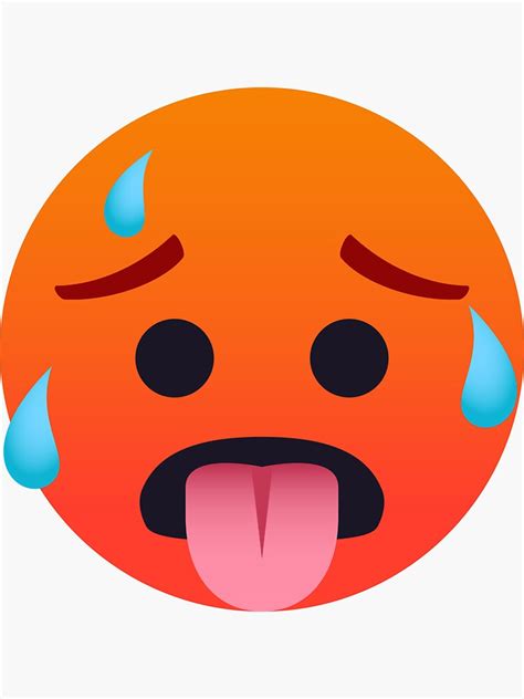 Joypixels™ Hot Face Emoji Sticker For Sale By Joypixels Redbubble