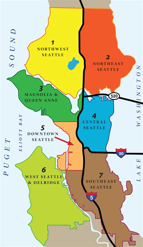 Map Of Seattle Neighborhoods Map Of Zip Codes