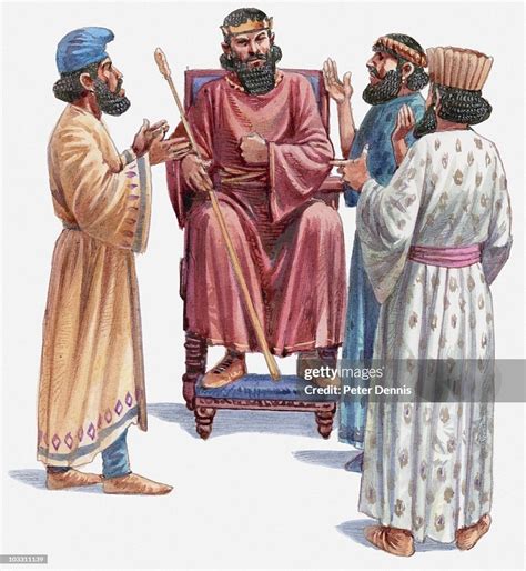 Illustration Of King Darius Being Tricked Into Sentencing Daniel To