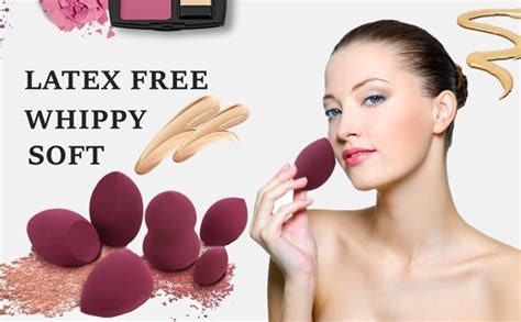 Latex Free Beauty Makeup Sponge Blender Flawless Smooth 6 Piece Cosmetic Foundation