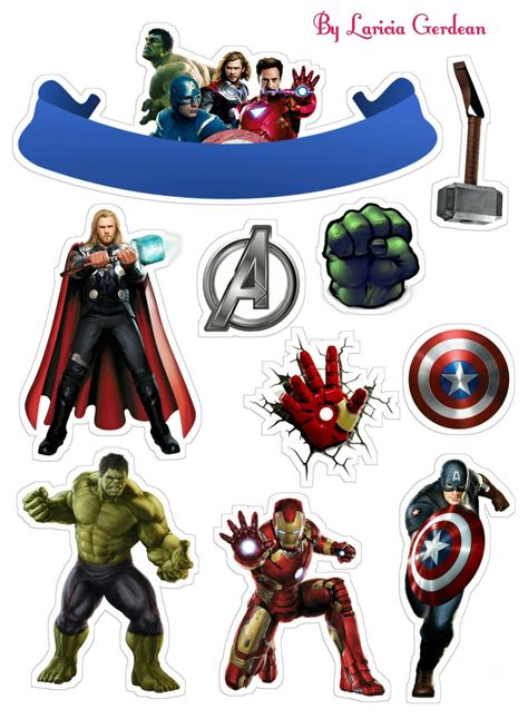 Avengers Party Free Printable Cake Toppers Oh My Fiesta For Geeks